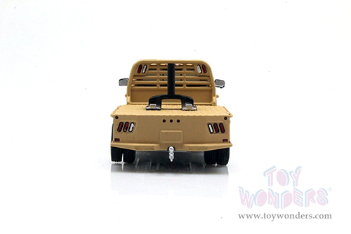Greenlight - Dodge Ram 3500 Dually Flatbed Gooseneck Carabineros De Chile Military Truck (2018, 1/64 scale die cast model car, Matte Tan) 30271/48