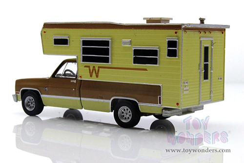 Greenlight - Chevrolet&reg; C20 Silverado Camper Special with Winnebago Slide-In Camper (1986, 1/64 scale diecast model car, Copper Canyon & Doeskin Tan) 30288/48