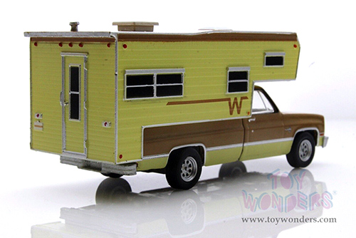 Greenlight - Chevrolet&reg; C20 Silverado Camper Special with Winnebago Slide-In Camper (1986, 1/64 scale diecast model car, Copper Canyon & Doeskin Tan) 30288/48