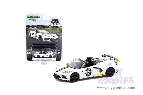 Greenlight - Chevrolet&reg; Corvette&reg; C8 Stingray Convertible - 105th Running of the Indianapolis 500 Official Pace Car (2021, 1/64 scale diecast model car, White) 30291/48