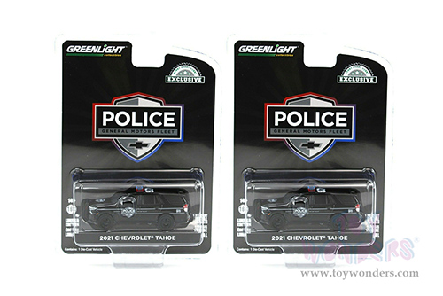 Greenlight - Chevrolet&reg; Tahoe Police Pursuit Vehicle (PPV) - General Motors Fleet (2021, 1/64 scale diecast model car, Black) 30293/48
