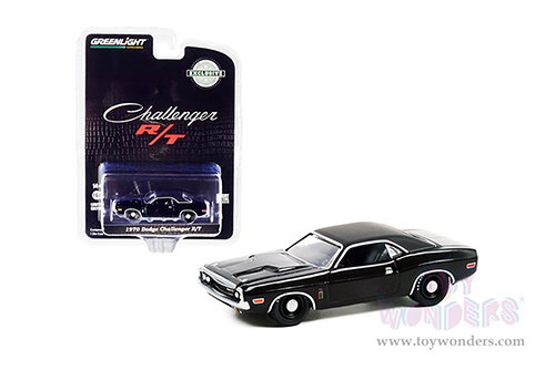 Greenlight - Dodge Challenger R/T 426 HEMI - The Black Ghost (1970, 1/64 scale diecast model car, Black) 30297/48