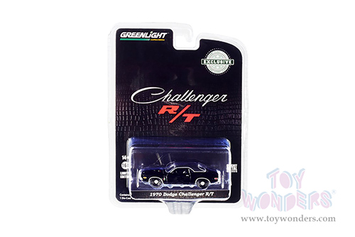 Greenlight - Dodge Challenger R/T 426 HEMI - The Black Ghost (1970, 1/64 scale diecast model car, Black) 30297/48