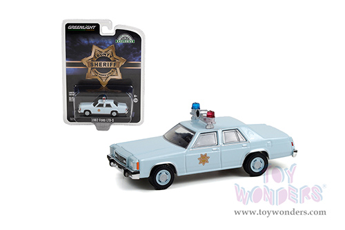 Greenlight - Ford LTD-S - County Sheriff (1982, 1/64 scale diecast model car, Light Blue) 30304/48