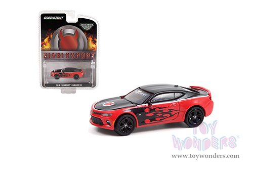 Greenlight - Chevrolet® Camaro® SS "DiabloSport" (2016, 1/64 scale diecast model car, Red/Black Flames) 30308/48