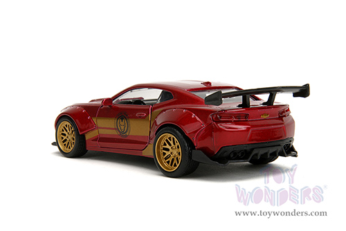 Jada Toys - Hollywood Rides | Marvel Avengers Chevrolet® Camaro® with Iron Man Diecast Figure (2016, 1/32 scale diecast model car, Red/Gold) 30309