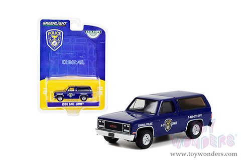 Greenlight - GMC® Jimmy - Conrail (Consolidated Rail Corporation) Police K-9 Unit (1990, 1/64 scale diecast model car, Dark Blue) 30332/48