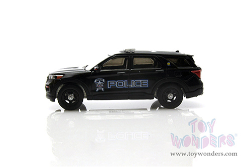 Greenlight - Ford Police Interceptor Utility - Fishers Police Department (2022, 1/64 scale diecast model car, Black) 30350/48