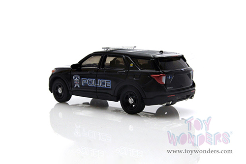 Greenlight - Ford Police Interceptor Utility - Fishers Police Department (2022, 1/64 scale diecast model car, Black) 30350/48