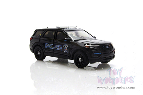 Greenlight - Ford Police Interceptor Utility - Fishers Police Department (2022, 1/64 scale diecast model car, Black) 30350/48