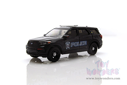 Greenlight - Ford Police Interceptor Utility - Fishers Police Department (2022, 1/64 scale diecast model car, Black) 30350/48