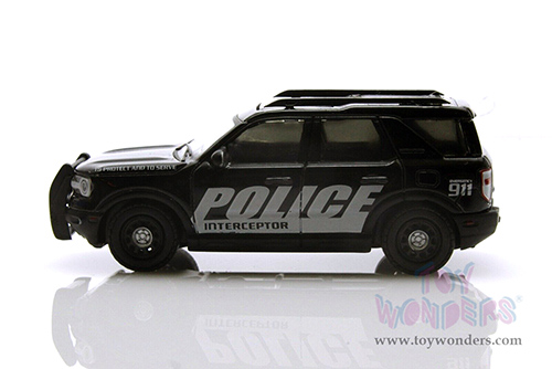 Greenlight - Ford Bronco Sport - Police Interceptor Concept (2021, 1/64 scale diecast model car, Black/White letters) 30339/48