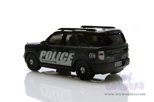 Greenlight - Ford Bronco Sport - Police Interceptor Concept (2021, 1/64 scale diecast model car, Black/White letters) 30339/48