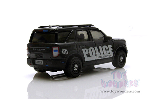 Greenlight - Ford Bronco Sport - Police Interceptor Concept (2021, 1/64 scale diecast model car, Black/White letters) 30339/48