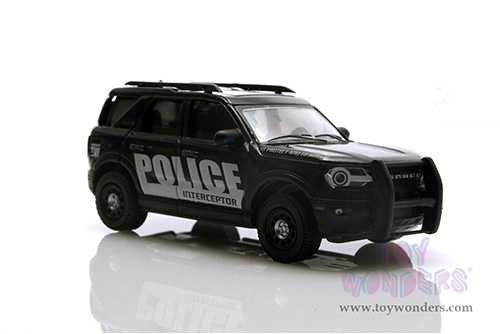 Greenlight - Ford Bronco Sport - Police Interceptor Concept (2021, 1/64 scale diecast model car, Black/White letters) 30339/48
