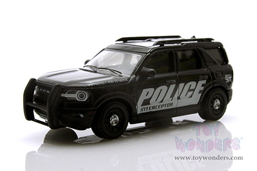 Greenlight - Ford Bronco Sport - Police Interceptor Concept (2021, 1/64 scale diecast model car, Black/White letters) 30339/48