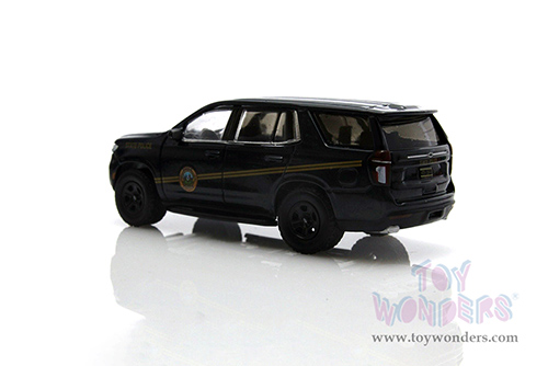 Greenlight - Hot Pursuit | Chevrolet&reg; Tahoe Police Pursuit Vehicle (PPV) - West Virginia State Police (2021, 1/64 scale diecast model car, Black/Gold stripes) 30343/48