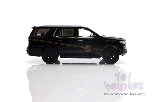 Greenlight - Hot Pursuit | Chevrolet&reg; Tahoe Police Pursuit Vehicle (PPV) - West Virginia State Police (2021, 1/64 scale diecast model car, Black/Gold stripes) 30343/48