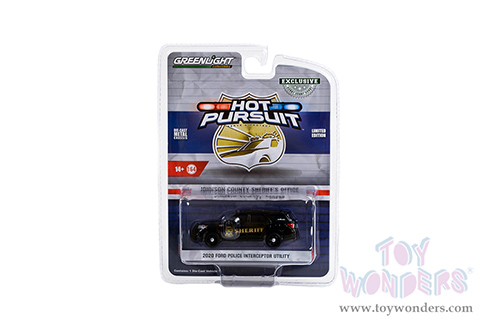 Greenlight - Hot Pursuit Series | Ford Police Interceptor Utility - Johnson County, Kansas Sheriff (2020, 1/64 scale diecast model car, Black) 30355/48