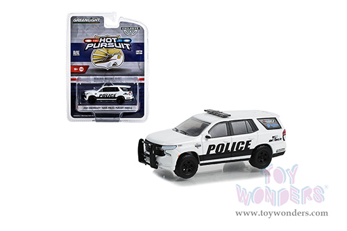 Greenlight - Hot Pursuit | Chevrolet&reg; Tahoe Police Pursuit Vehicle (PPV) - General Motors Fleet Police Show Vehicle (2021, 1/64 scale diecast model car, Black/White) 30356/48