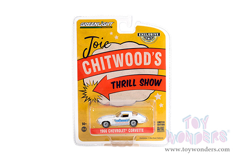Greenlight - Chevrolet&reg; Corvette - Joie Chitwood Thrill Show "Legion of Worlds Greatest Daredevils" (1966, 1/64 scale diecast model car, White) 30357/48