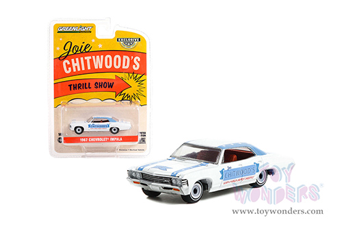 Greenlight - Chevrolet&reg; Impala Sport Sedan - Joie Chitwood Thrill Show "Legion of Worlds Greatest Daredevils" (1967, 1/64 scale diecast model car, White) 30359/48