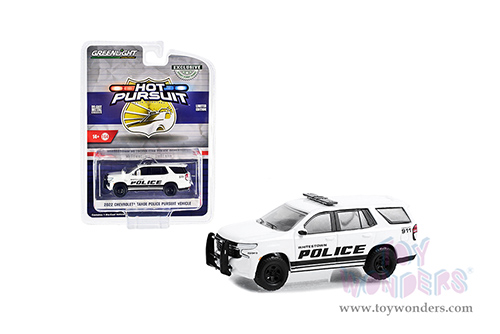 Greenlight - Hot Pursuit | Chevrolet&reg; Tahoe Police Pursuit Vehicle (PPV) - Whitestown Metropolitan Police Department, Whitestown, Indiana (2022, 1/64 scale diecast model car, White) 30360/48