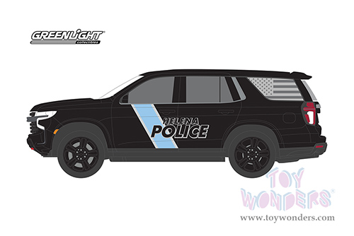 Greenlight - Hot Pursuit | Chevrolet® Tahoe Police Pursuit Vehicle (PPV) - Helena Police Department - Helena, Alabama (2022, 1/64 scale diecast model car, Black) 30416/48
