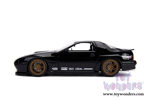Jada Toys - Metals Die Cast | JDM Tuners&trade; Mazda RX-7 (FC) (1985, 1/24, diecast model car, Glossy Black) 30425