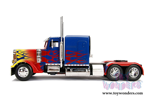 Jada Toys - Hollywood Rides | TRANSFORMERS Optimus Prime® Truck (1/24, die cast model car, Blue w/Red) 30446