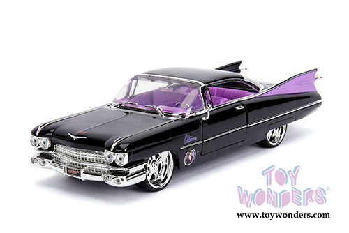 Jada Toys - Metals Die Cast | DC Comics Bombshells - Cadillac Coupe Deville™ with Catwoman™ Diecast Figure (1959, 1/24, diecast model toy, Black) 30458