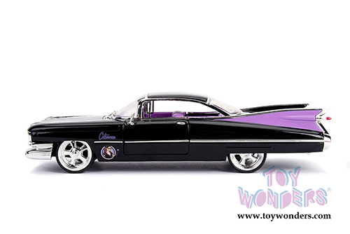Jada Toys - Metals Die Cast | DC Comics Bombshells - Cadillac Coupe Deville™ with Catwoman™ Diecast Figure (1959, 1/24, diecast model toy, Black) 30458