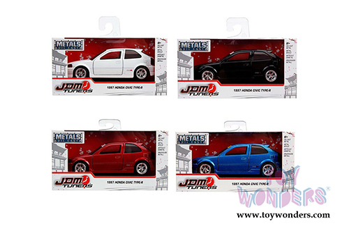 Jada Toys - Metals Die Cast | JDM Tuners&trade; Honda Civic Type-R (1997, 1/32, diecast model car, Asstd.) 30487WA1