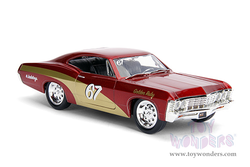 Jada Toys Bigtime Muscle - Chevrolet® Impala™ SS™ #67 "Golden Ruby" (1967, 1/24 scale diecast model car, Red/w Gold) 30529