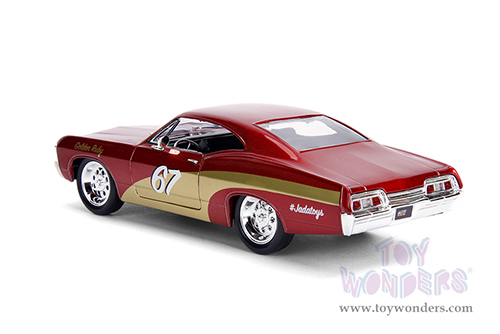 Jada Toys Bigtime Muscle - Chevrolet® Impala™ SS™ #67 "Golden Ruby" (1967, 1/24 scale diecast model car, Red/w Gold) 30529