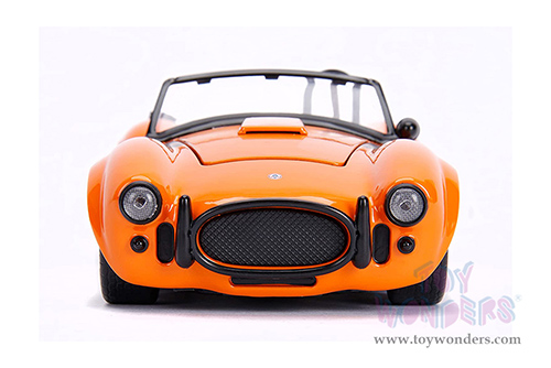 Jada Toys - Metals Die Cast | Big Time Muscle Shelby Cobra 427 S/C® Convertible (1965, 1/24 scale diecast model car, Orange/Black stripes) 30531