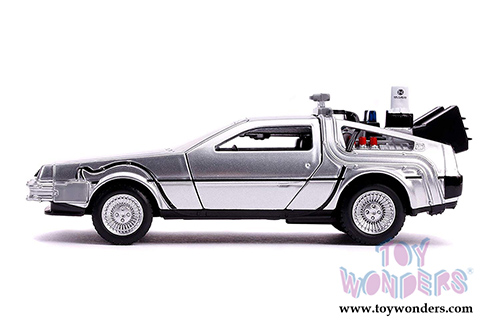 Jada Toys - Hollywood Rides | DeLorean DMC Time Machine Back to the Future Part II (1/32 scale diecast model car, Silver) 30541