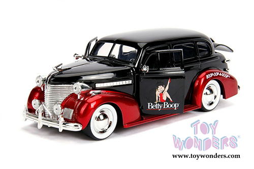 Jada Toys - Hollywood Rides | Chevy&reg; Master Deluxe with Betty Boop&trade; figure (1939, 1/24, diecast model car, Black) 30695