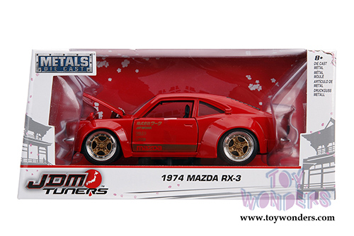 Jada Toys - Metals Die Cast | JDM Tuners&trade; Mazda RX-3 (1974, 1/24, diecast model car, Glossy Red) 30718