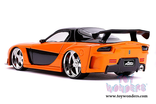 Jada Toys Fast & Furious - Han's Mazda Rx-7 Hardtop (1/24 scale diecast model car, Orange/Black) 30732