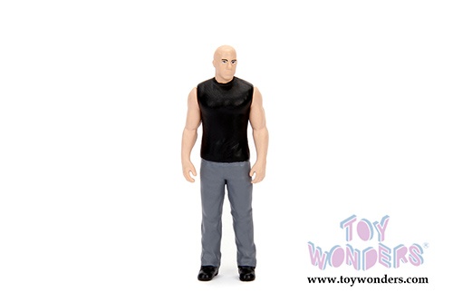 Jada Toys Fast & Furious - Dom's Dodge Charger with Dom Figure (1970, 1/24 scale diecast model car, Black) 30737