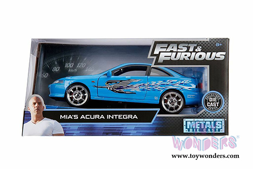 Jada Toys Fast & Furious - Mia's Acura Integra RHD Hardtop (1/24 scale diecast model car, Blue) 30739/4