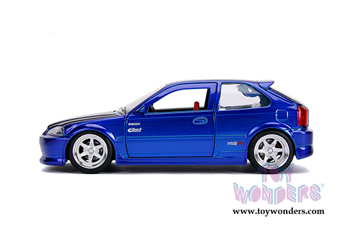 Jada Toys - Metals Die Cast | JDM Tuners&trade; Honda Civic Type R (1997, 1/24, diecast model car, Candy Blue) 30929