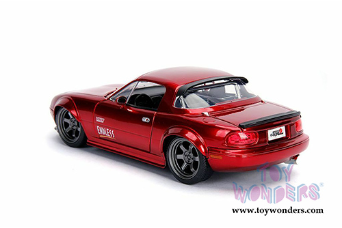 Jada Toys - Metals Die Cast | JDM Tuners&trade; Mazda Miata Hardtop (1990, 1/24, diecast model car, Candy Red) 30938
