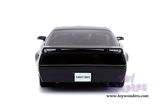 Jada Toys - Metals Die Cast - Hollywood Rides | Knight Rider K.I.T.T.&trade; Pontiac&reg; Firebird&reg; Trans Am with lights (1982, 1/24, diecast model car, Black) 30939