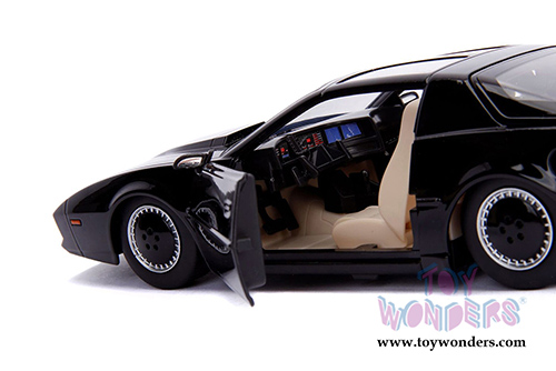 Jada Toys - Metals Die Cast - Hollywood Rides | Knight Rider K.I.T.T.&trade; Pontiac&reg; Firebird&reg; Trans Am with lights (1982, 1/24, diecast model car, Black) 30939