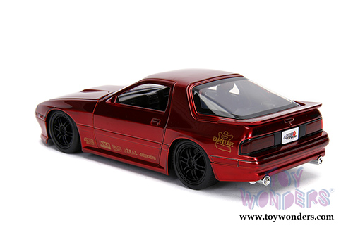 Jada Toys - Metals Die Cast | JDM Tuners&trade; Mazda RX-7 (FC) (1985, 1/24, diecast model car, Candy Red) 30941