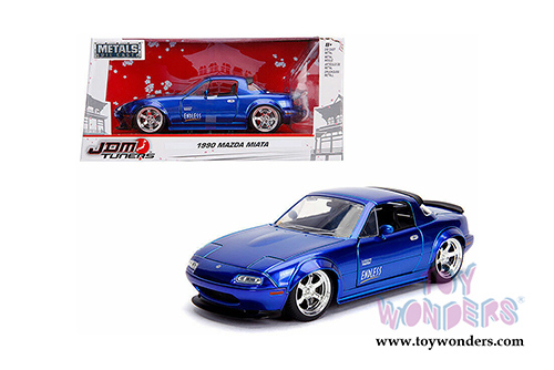 Jada Toys - Metals Die Cast | JDM Tuners&trade; Mazda Miata Hardtop (1990, 1/24, diecast model car, Candy Blue) 30942
