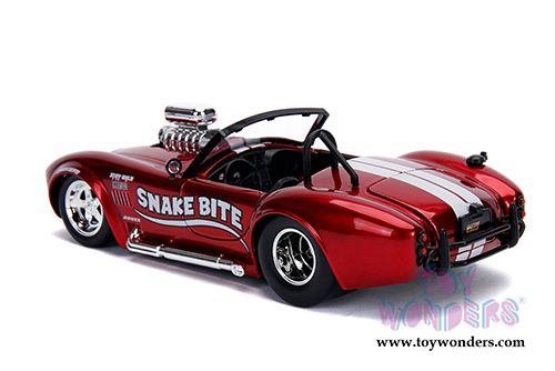 Jada Toys - Metals Die Cast | Big Time Muscle Shelby Cobra 427 S/C&reg; Convertible "Snake Bite" with engine Blower (1965, 1/24 scale diecast model car, Asstd.) 30978DP1