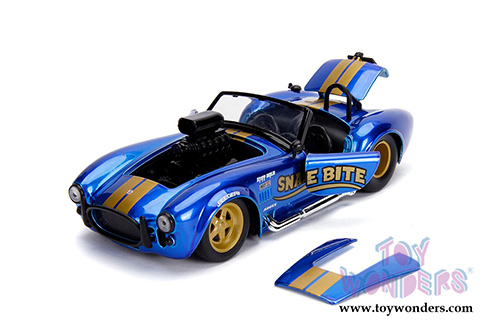 Jada Toys - Metals Die Cast | Big Time Muscle Shelby Cobra 427 S/C&reg; Convertible "Snake Bite" with engine Blower (1965, 1/24 scale diecast model car, Asstd.) 30978DP1